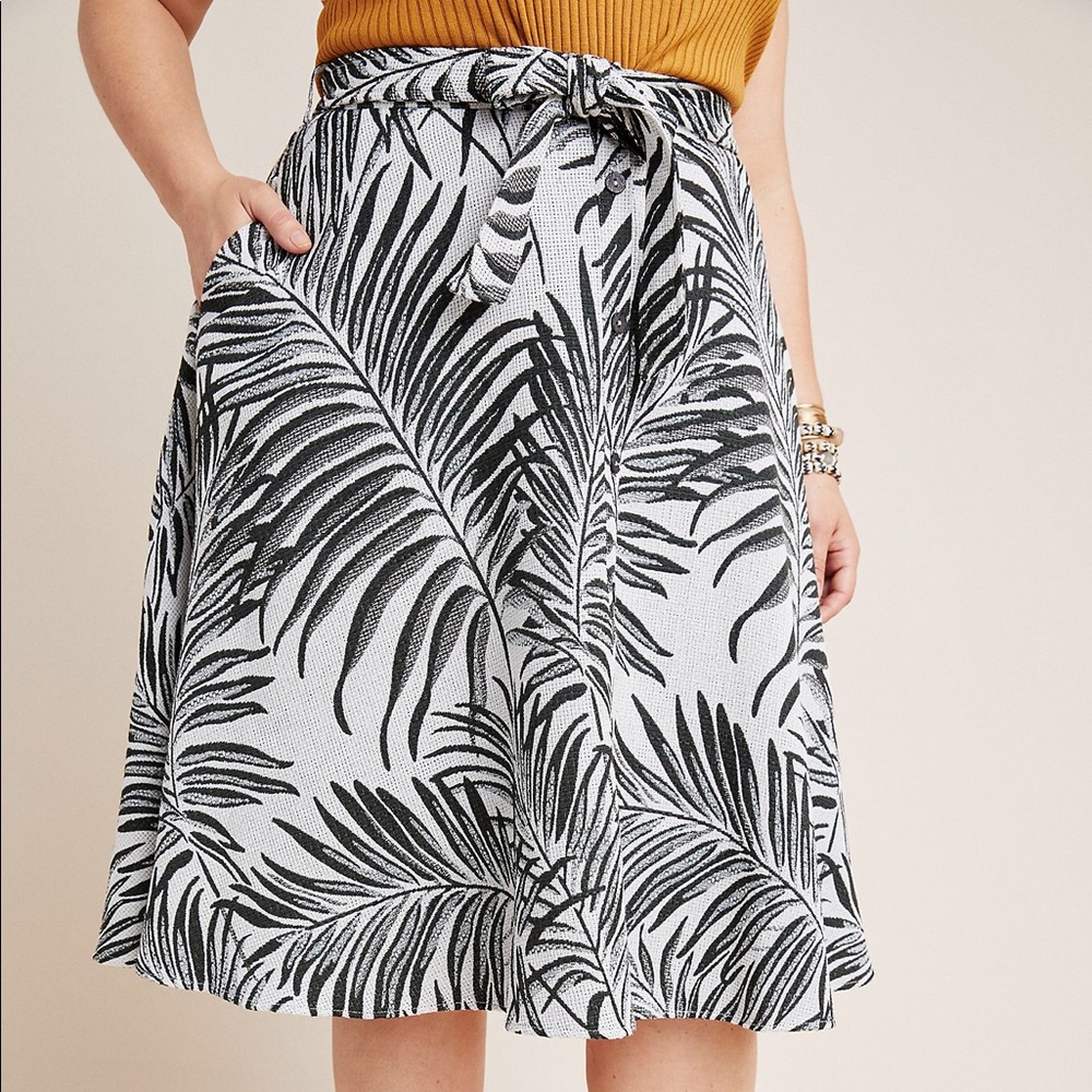 Hutch Palm Print A-line Skirt